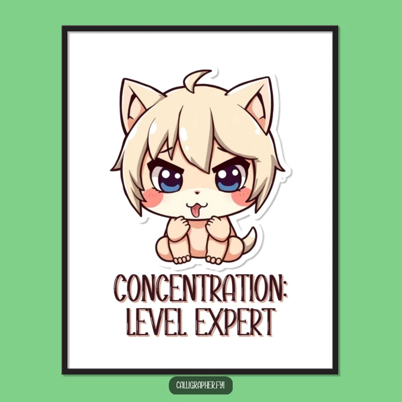 Free Printable Wall Art: Intense Character Focus, Funny Downloadable Decor for Any Room