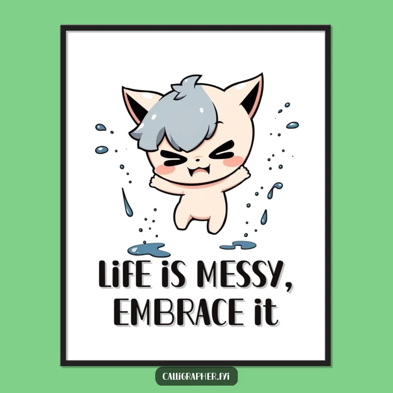 Free Printable Wall Art: Mischievous Ink Splatter, Funky DIY Decor