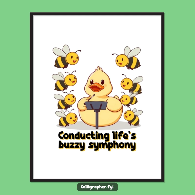 Funny Free Printable Wall Art: Duck Conductor - Quirky Downloadable Art Decor!