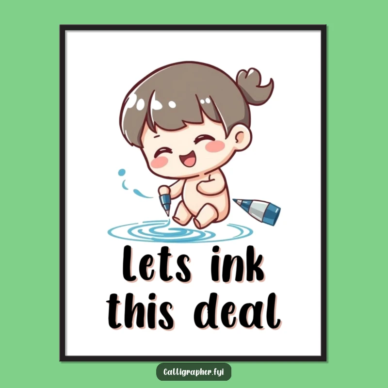 Free Printable Wall Art: Swirling Ink Creativity, Funny Downloadable Art