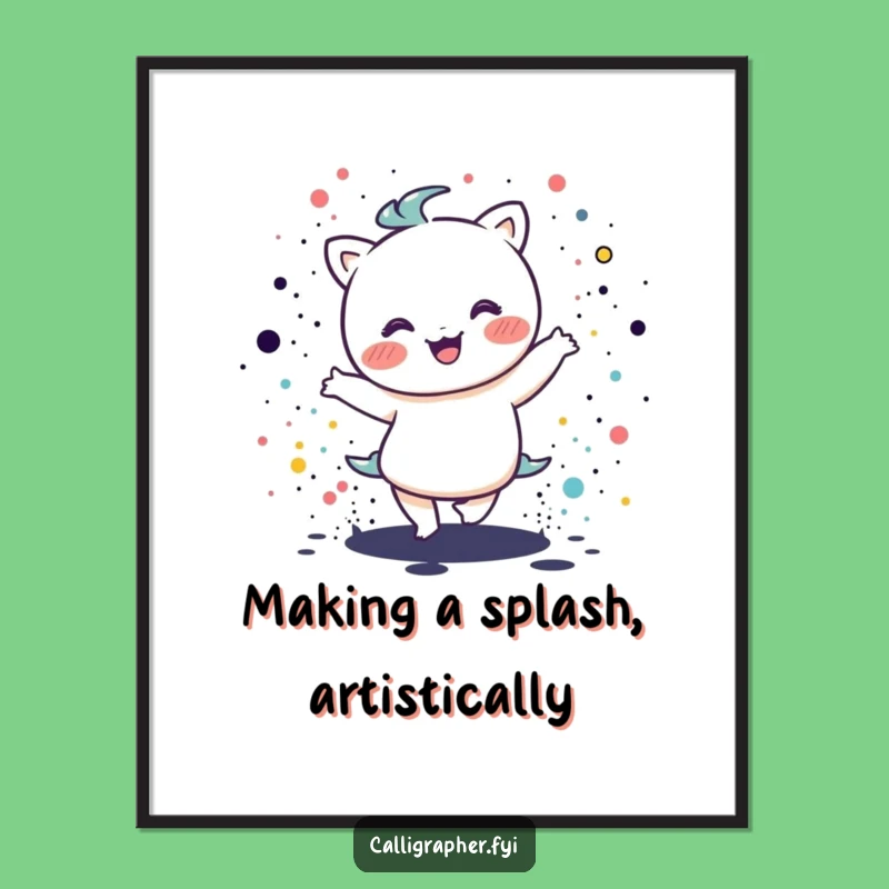 Free Printable Kawaii Dancer Art: Funny Downloadable Gift for Whimsical Home Decor!