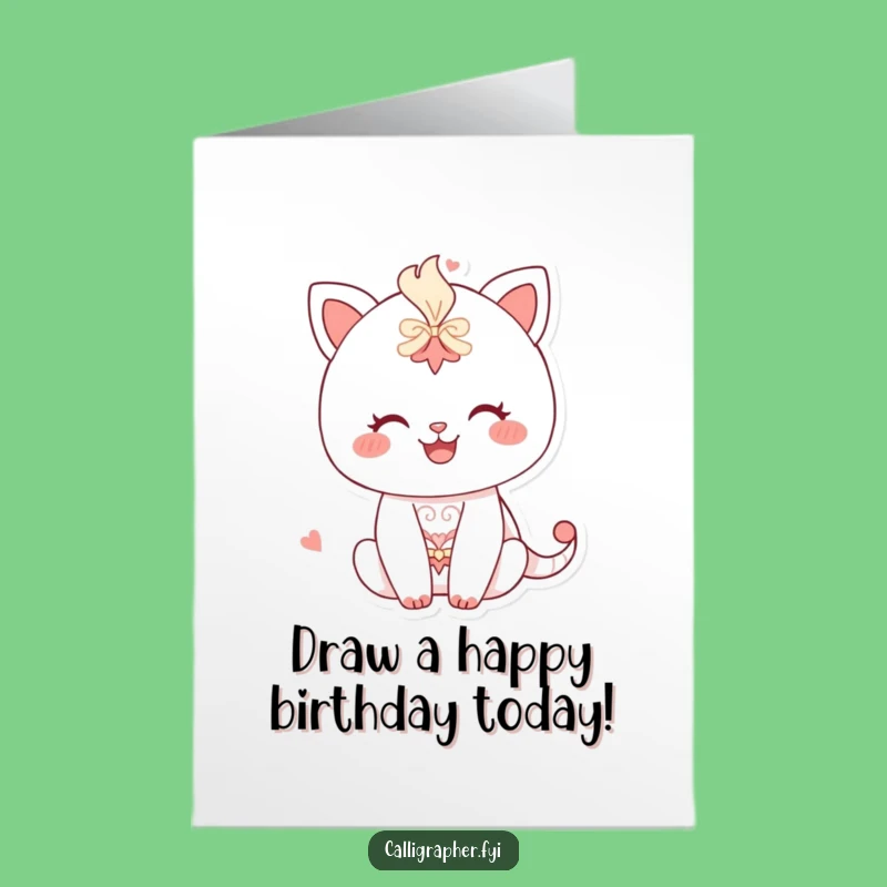 Free Printable Birthday Card: Happy Artist Character, Intricate Design, Funny Downloadable Gift!