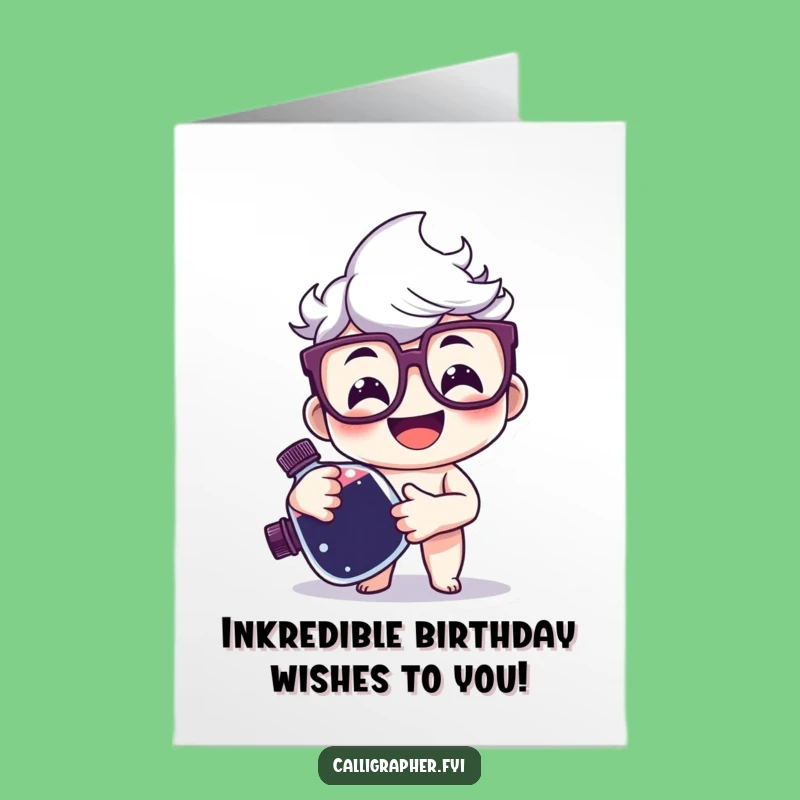 Free Printable Birthday Card: Happy Ink Lover Fun Downloadable Gift