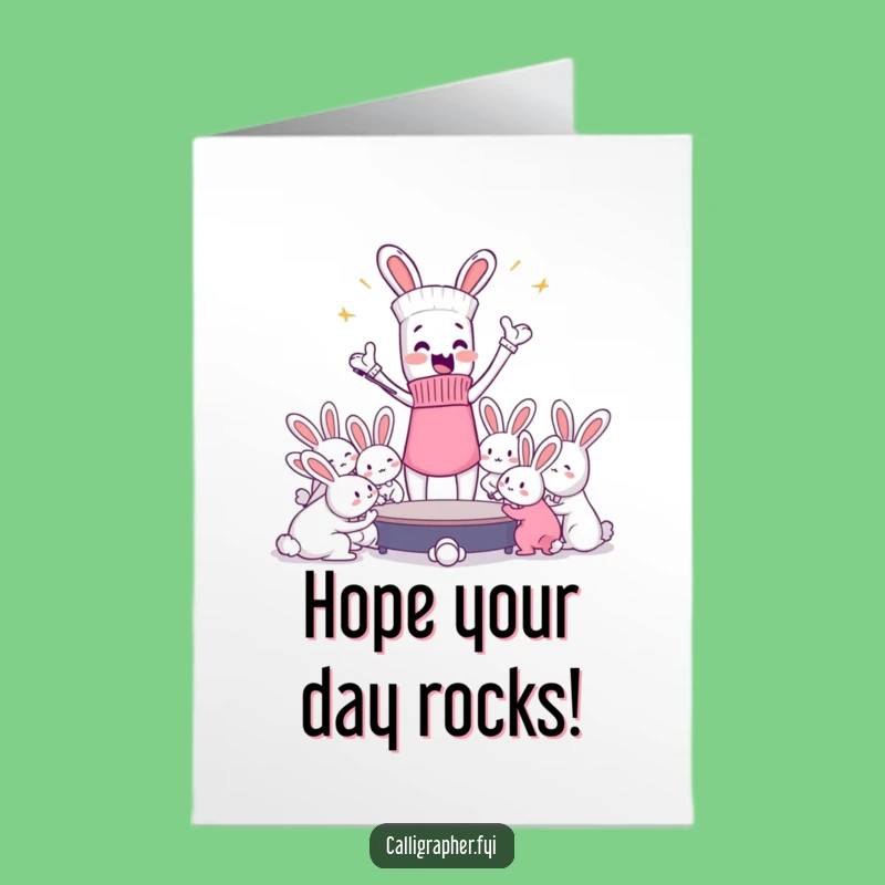 Free Printable Funny Birthday Card: Sock Conductor Dust Bunny Orchestra