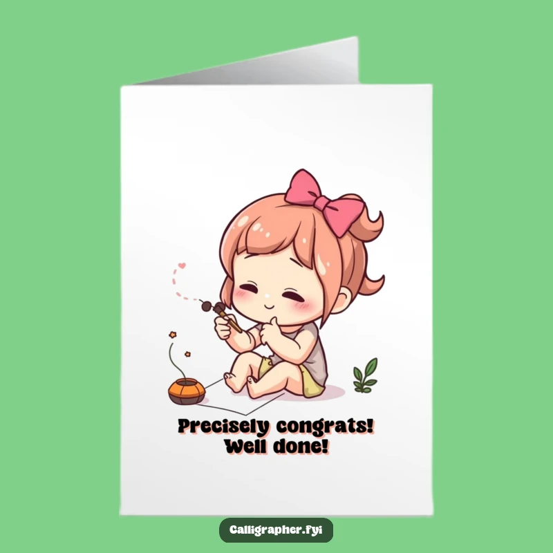 Free Printable Congrats Card: Artist Character Funny Downloadable Gift