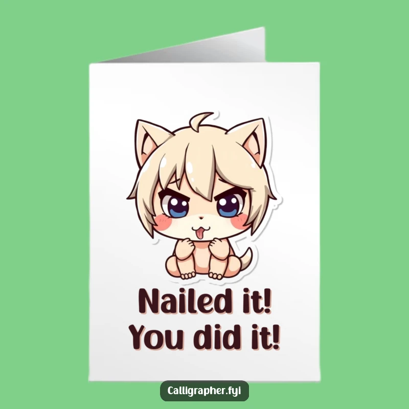 Free Printable Congrats Card: Intense Character, Humorous Downloadable for Any Achievement