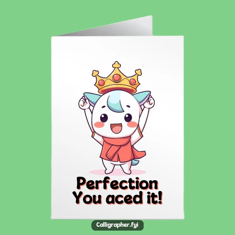 Free Printable Congrats Card: Kawaii Masterpiece Creator Downloadable Gift