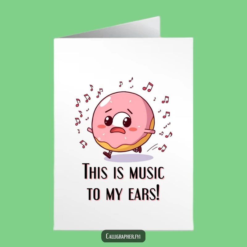 Free Printable Funny Congrats Card: Donut's Musical Escape Downloadable
