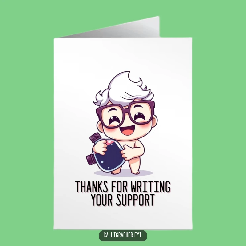 Free Printable Thank You Card: Grateful Ink Lover Downloadable Gift