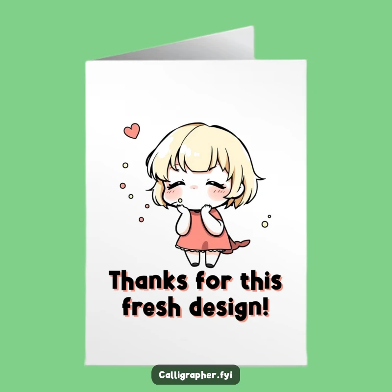Free Printable Thank You Card: Inked Design Blow, Funny Downloadable Gift