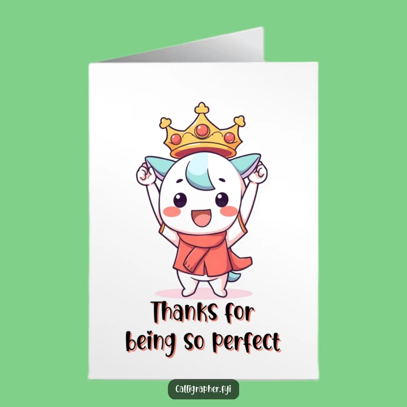 Free Printable Thank You Card: Kawaii Masterpiece Creator Gift