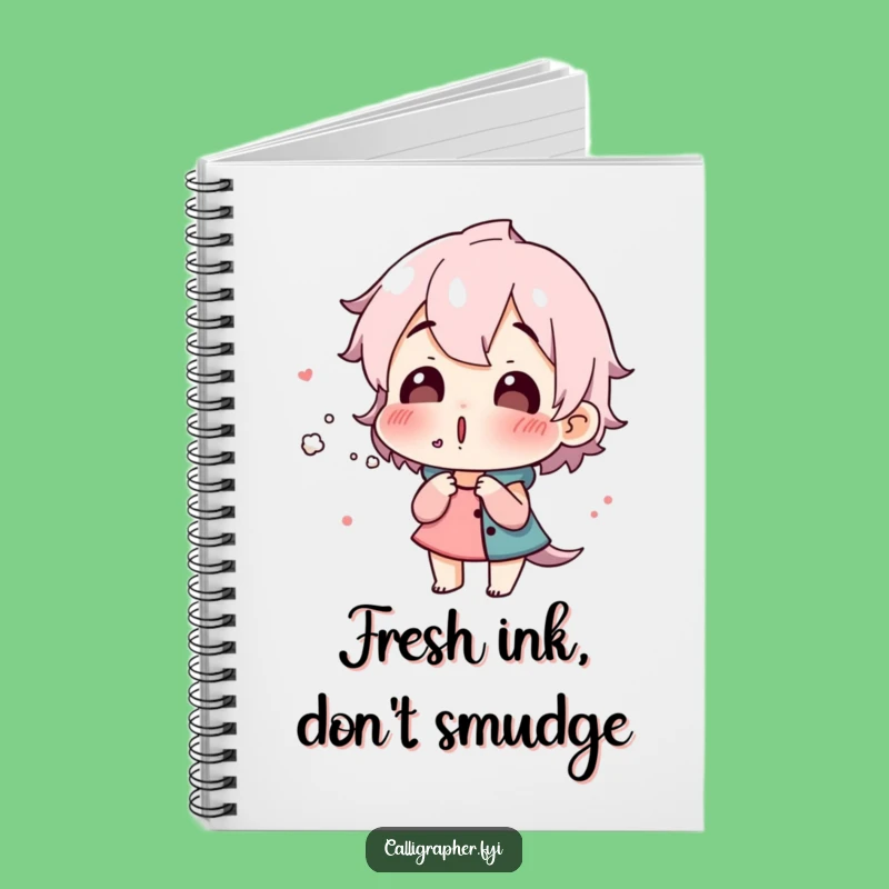 Funny Artist Notebook - Surprised Ink Blower Character, Ideal for Sketching Gift