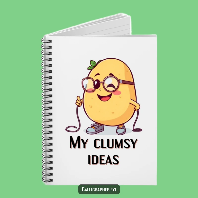 Funny Potato Monocle Trip Notebook: Spud's Notes, Humorous Journal, Gift!