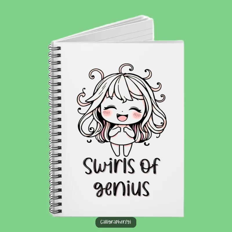 Funny Ink Swirls Notebook: Happy Character's Journal Funny Gift