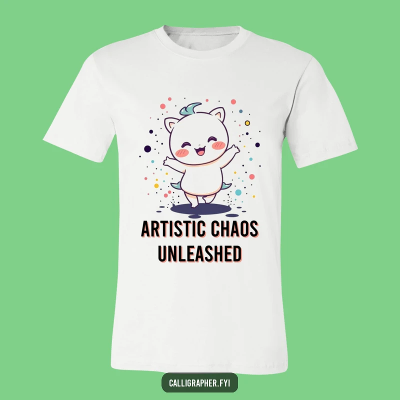 Funny Kawaii Splatter Dance T-Shirt - Hilarious Artistic Expression Tee
