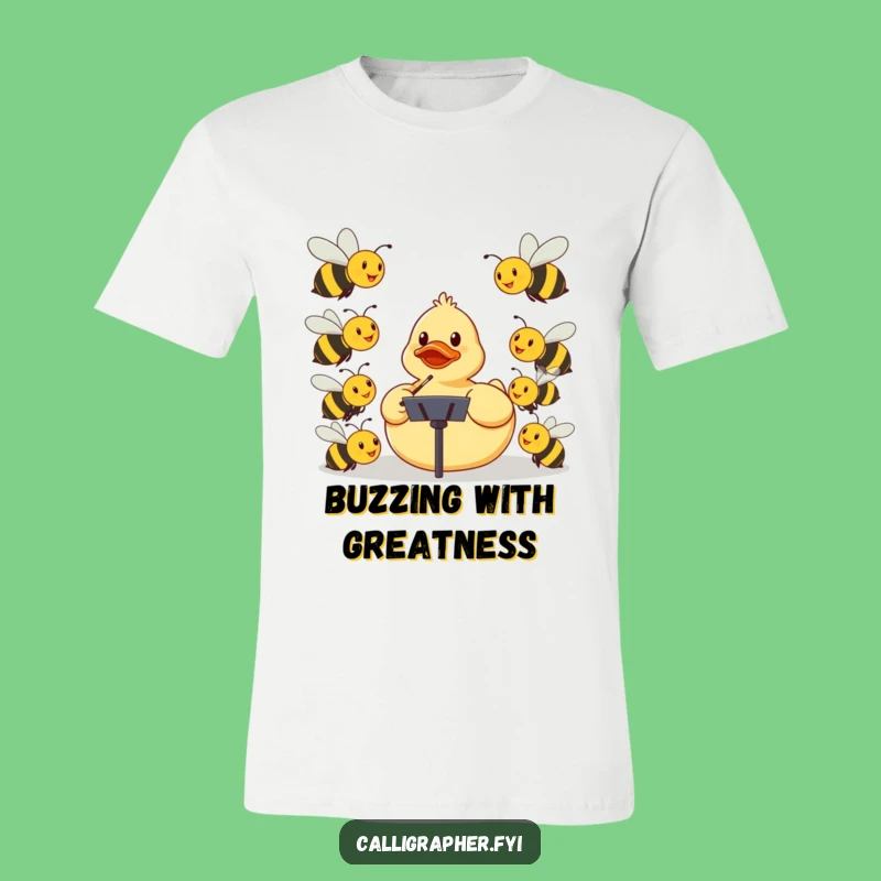 Funny Ducky Bee Conductor T-Shirt: Comical Apparel for Music Lovers