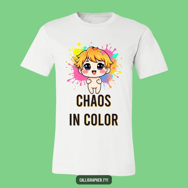 Funny Playful Character Paint T-Shirt - Wear Your Artistic Energy!