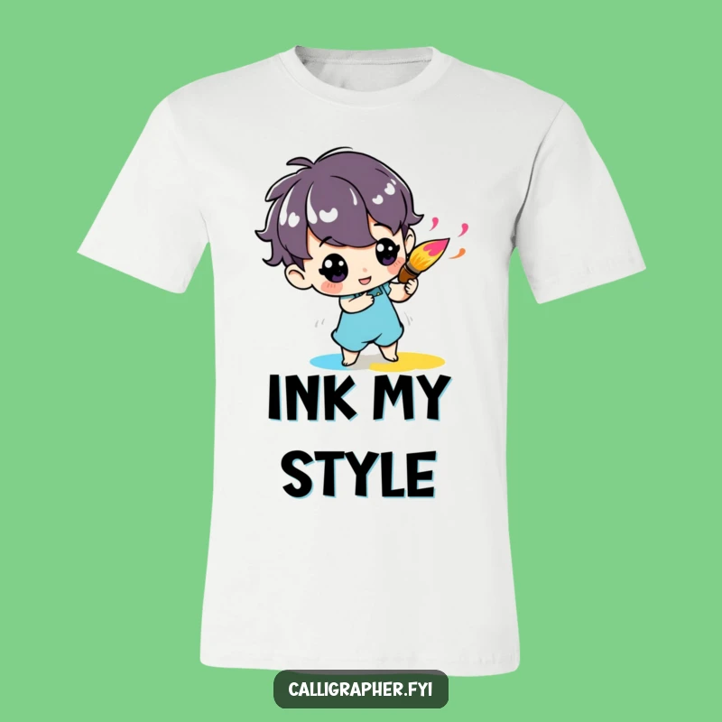 Funny Art Character T-Shirt - Enthusiastic Painter Tee