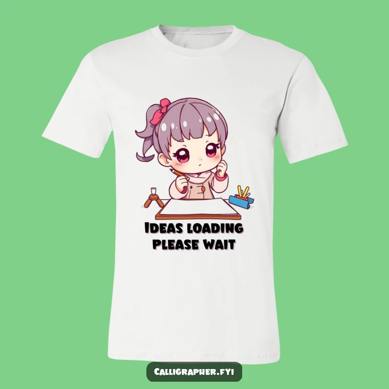 Funny Artist Pencil Pose T-Shirt: Thoughtful Creator, Ideal Funny Gift