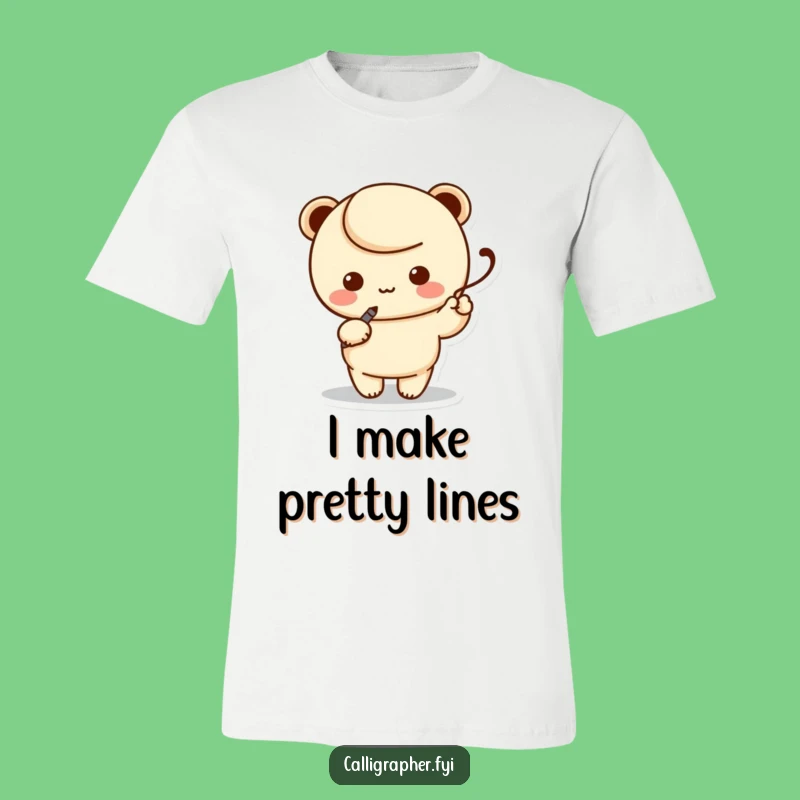 Funny Calligraphy Kawaii Pen T-Shirt - Express Your Elegant Writing Style