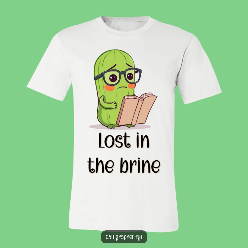 Funny Pickle Glasses T-Shirt: Comical Apparel for Puzzled Readers