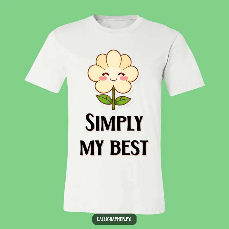 Funny Gentle Artist T-Shirt: Simple Flower Art - Hilarious Funny Gift!