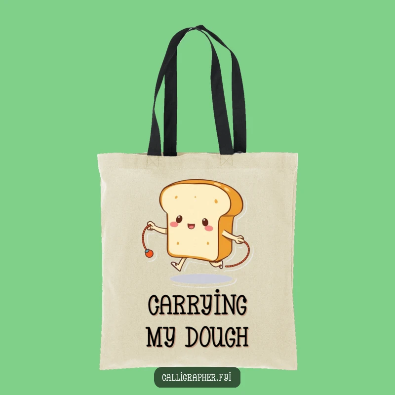 Funny Bread Fitness Tote: Hilarious Bag for Active Food Lovers