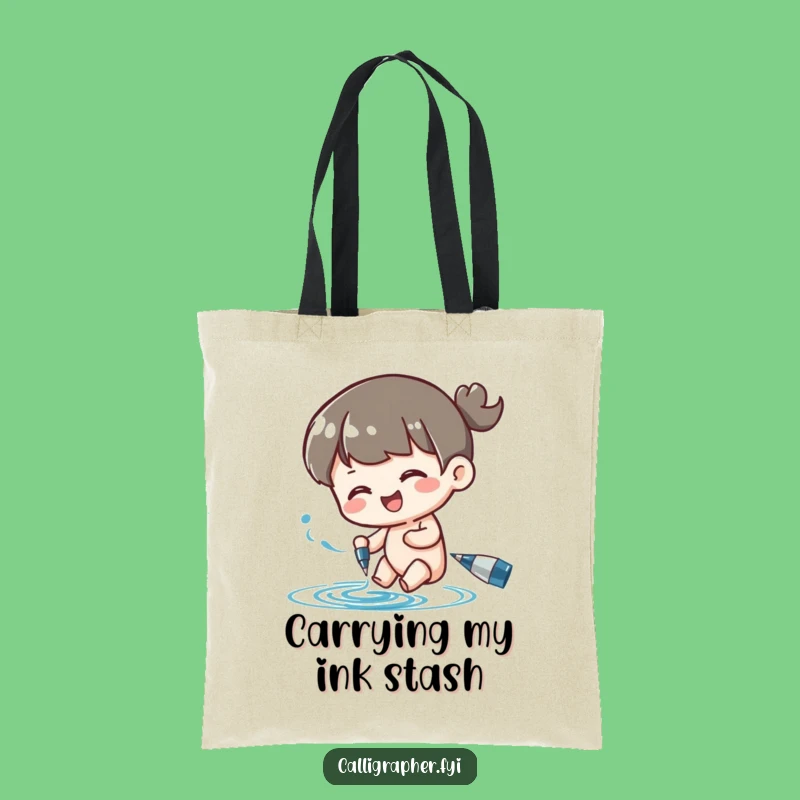 Funny Ink Swirl Tote Bag: Carry Your Creative Tools