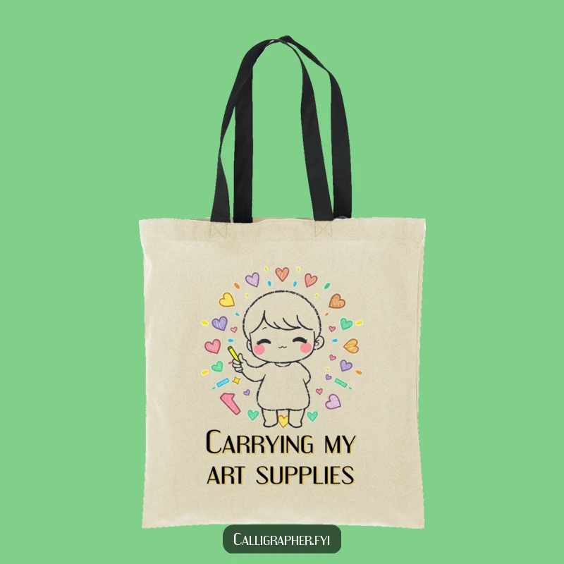 Funny Chalk Artist Tote Bag: Carry Your Creative Tools