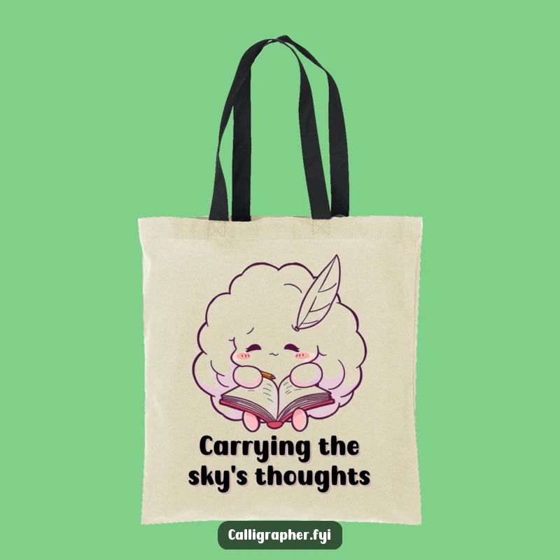 Funny Cloud Scribe Tote Bag: Carry Your Ideas with Humorous Style