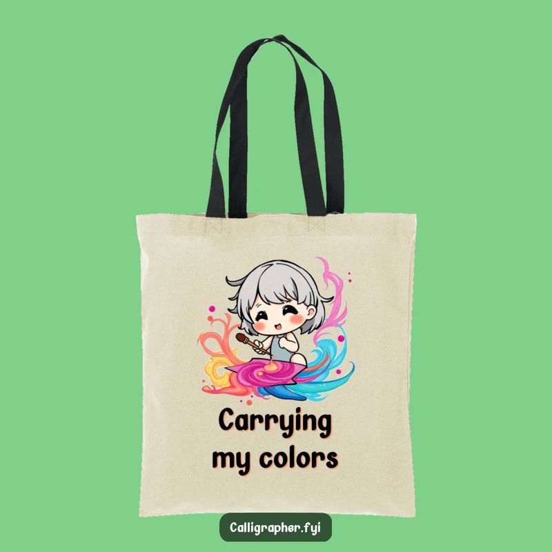 Funny Cute Character Tote Bag: Carry Your Art Supplies with Hilarious Style!