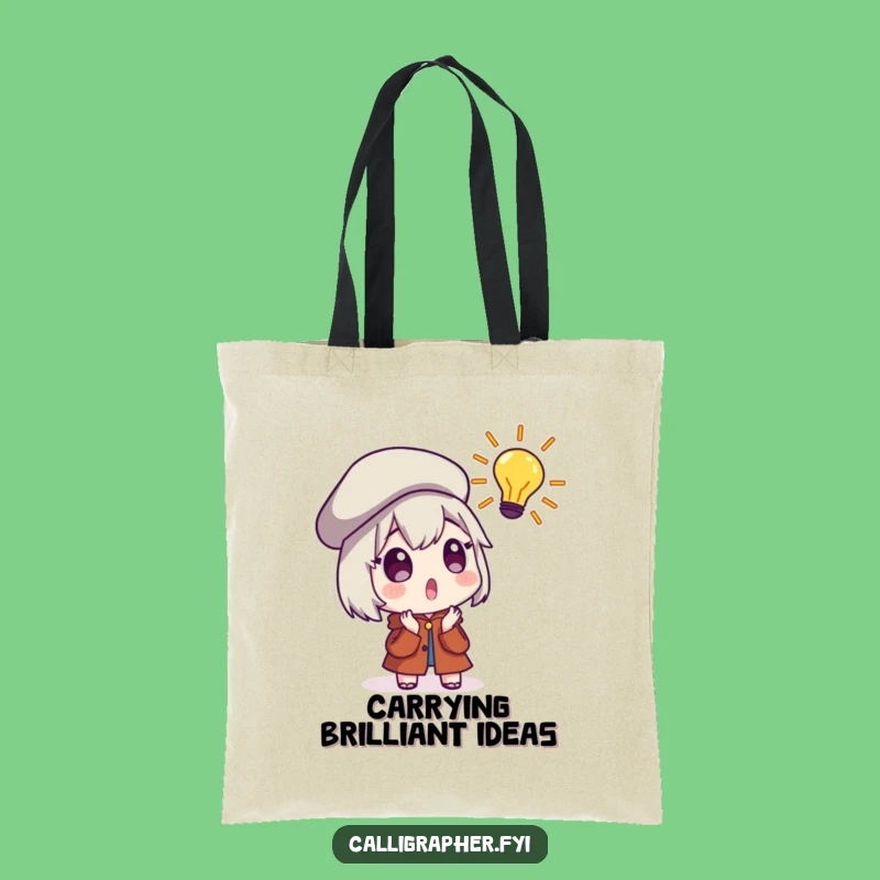 Funny Idea Generator Tote Bag - Surprised Beret Artist, Carry Your Genius with Style