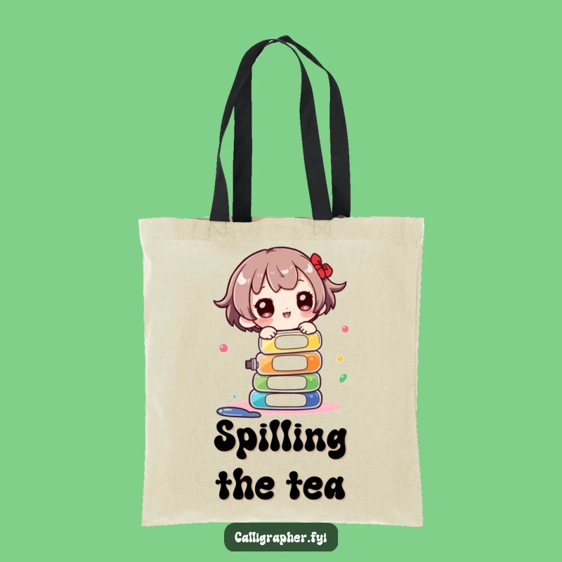 Funny Ink Balance Tote Bag - Cute Character Artist's Carryall Gift