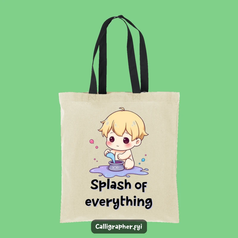 Funny Ink Splash Tote Bag: Carry Your Essentials with Playful Style!