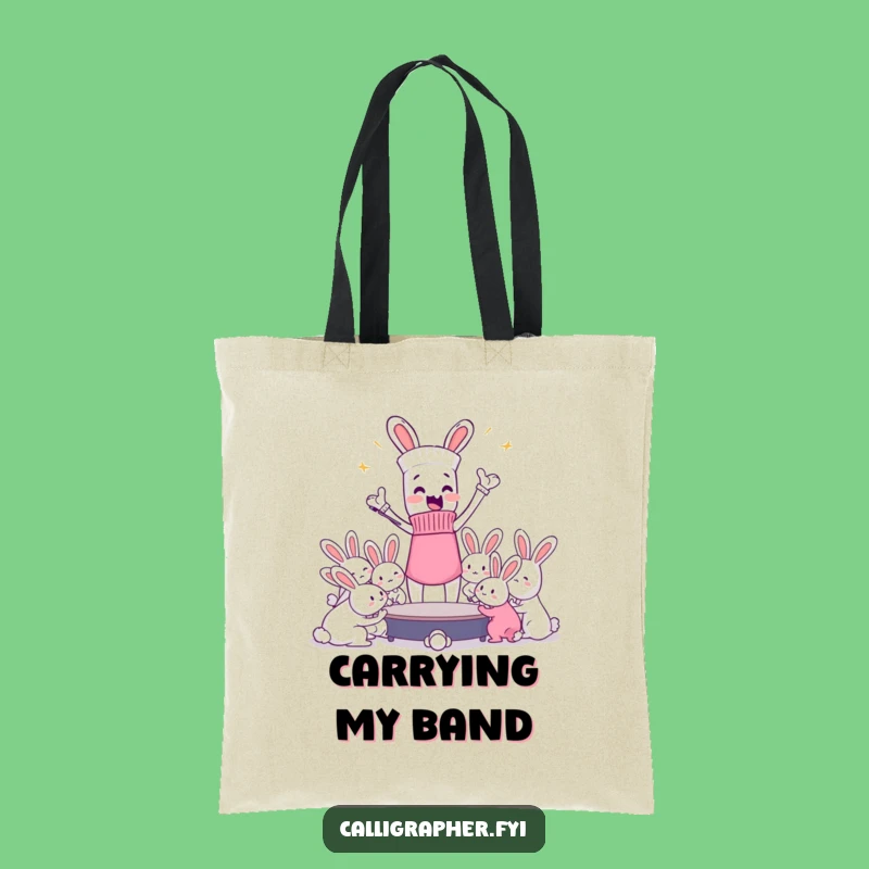 Funny Sock Dust Bunny Orchestra Tote Bag: Carrying Tunes & Tidbits, Gift!