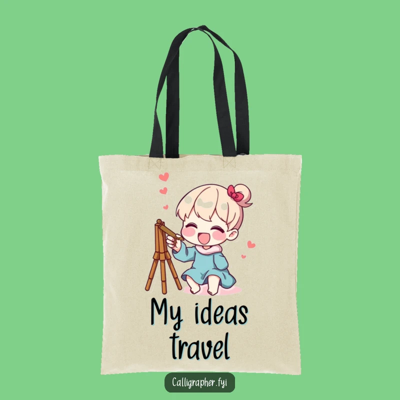 Funny Tote Bag: Whimsical Sketch Character, Stylish Art Accessory Gift
