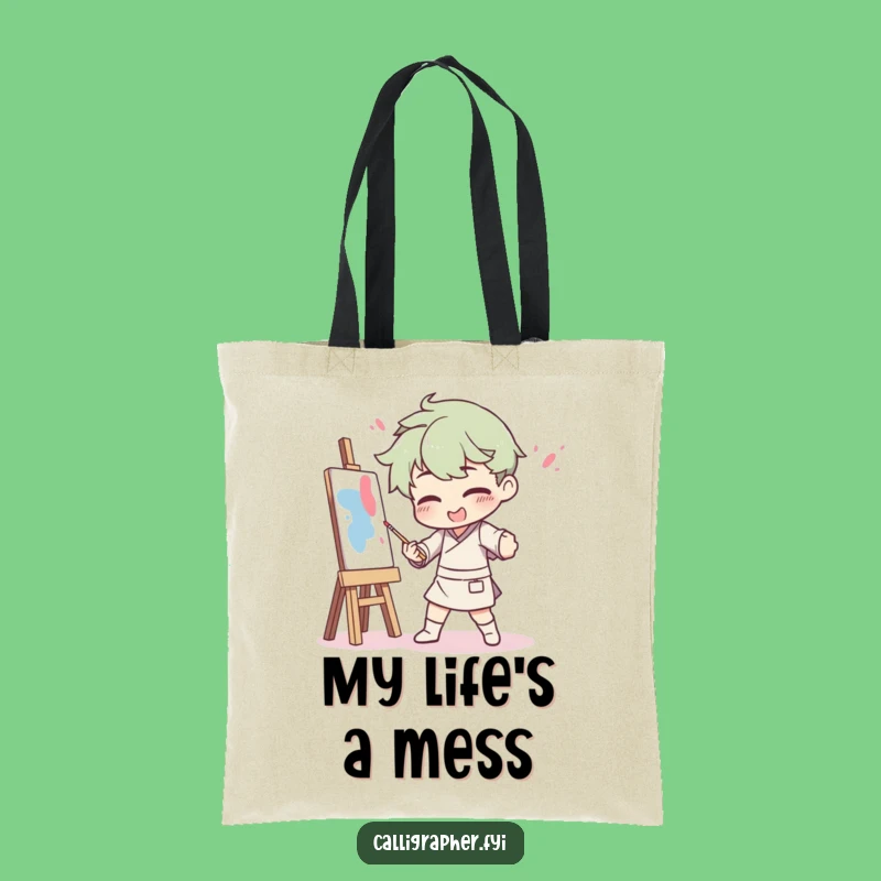 Funny Splattered Artist Tote Bag: Carry Your Art & Humor - Great Funny Gift!